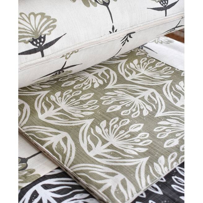 French Home Set of 4 Botanical Placemats - Sage