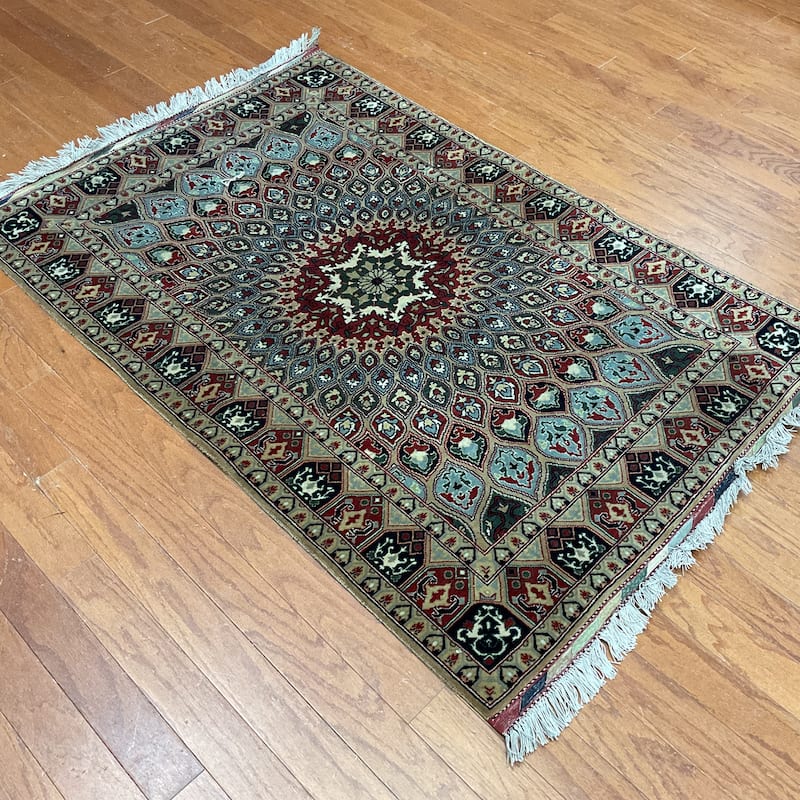 HERAT ORIENTAL Handmade Tabriz Design Wool Rug - 3'4" x 5'