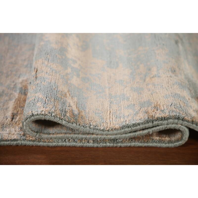 Modern Abstract Area Rug Handmade Wool Carpet - 7'11"x 9'11"
