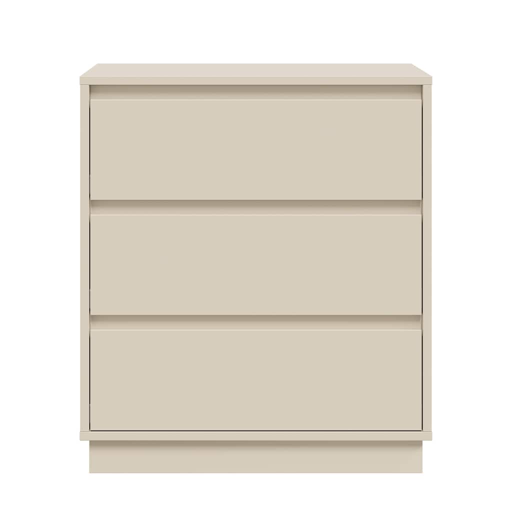 Large Wood Nighstand with 3 Drawers