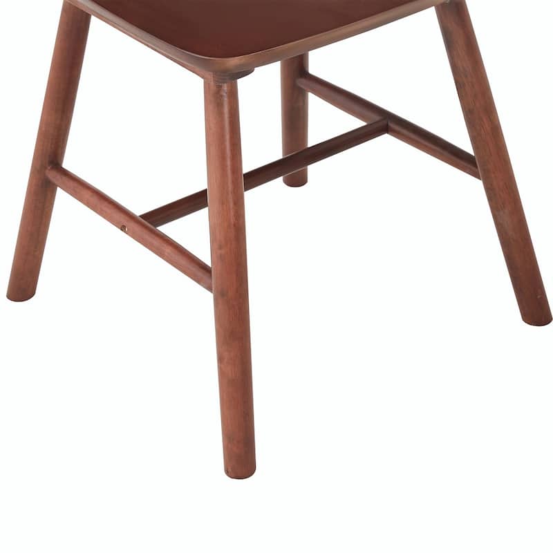 Set of 4 Rubber Wood Dining Chairs, Solid Wood