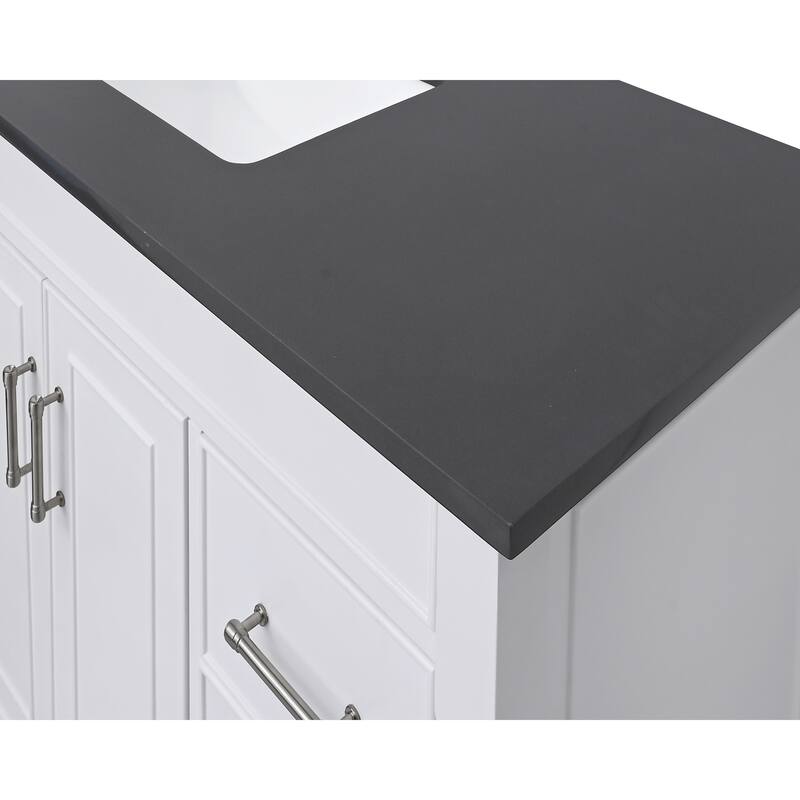 Avanity Quartz Vanity Top with Rectangular Undermount Sinks