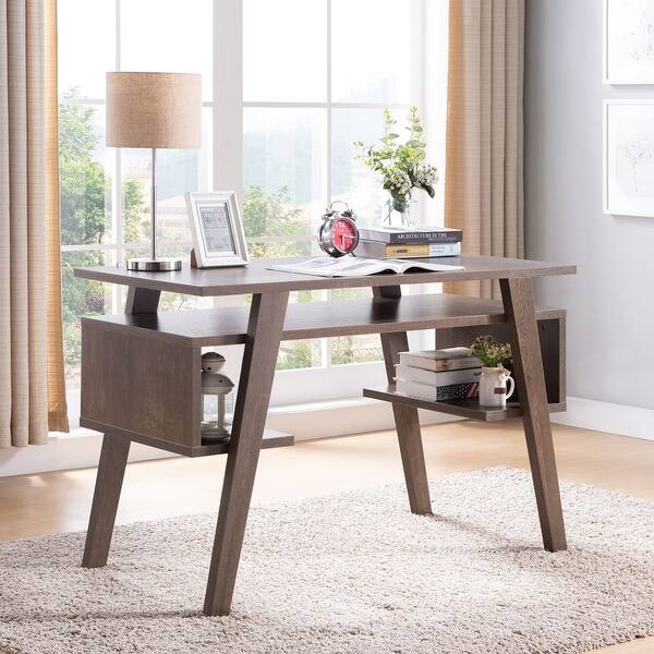 QMax Writing Desk with 1Center Storage Space Overstock 32752658