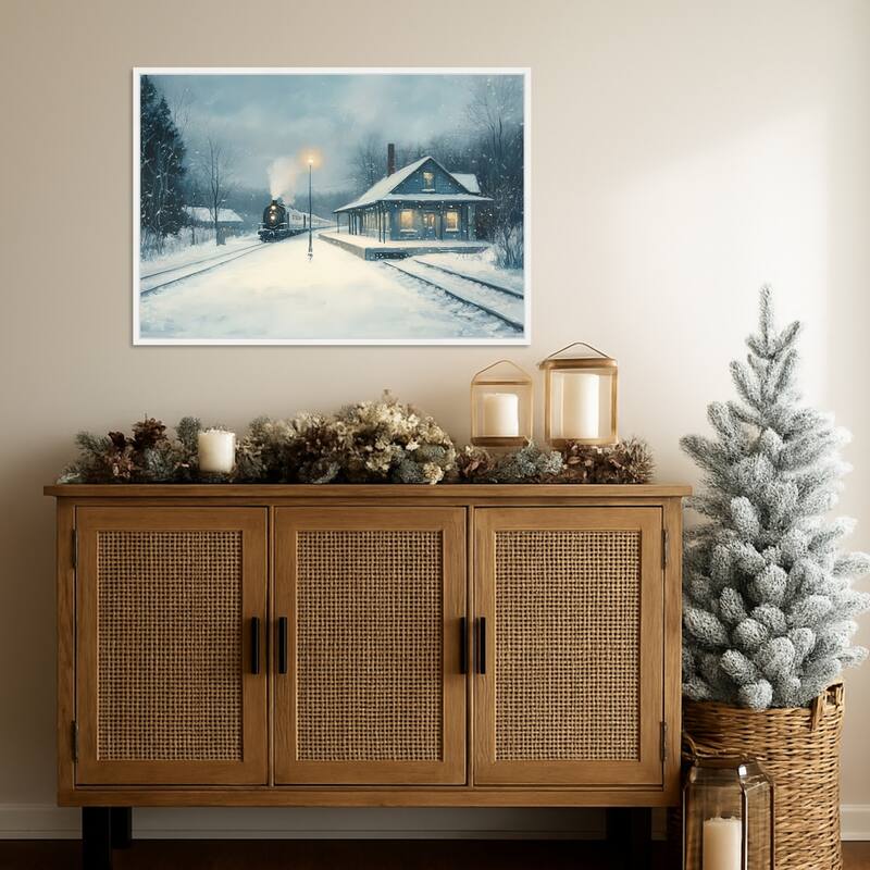 Landscape Painting by Tradelink inhouse artist Framed Canvas Wall Art Print - Sylvie White