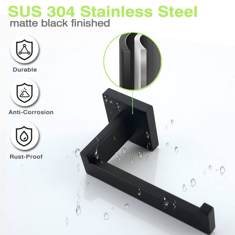 Bathroom Wall-Mount Single Post Toilet Paper Holder Tissue Roll Holder