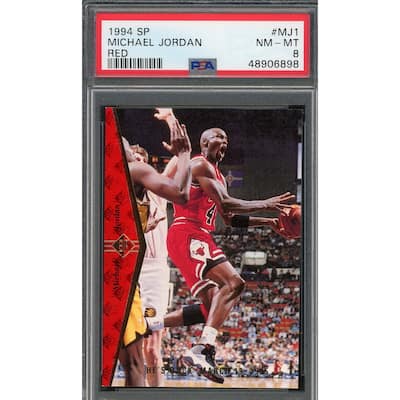 Michael Jordan 1994 SP Upper Deck Red Basketball Card #MJ1 Graded PSA 8 - 8'6" x 11'6"