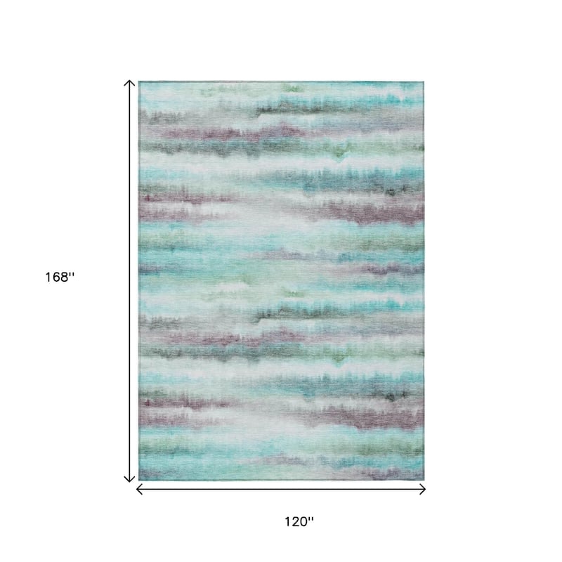 HomeRoots Striped Transitional Rectangle Outdoor Rug