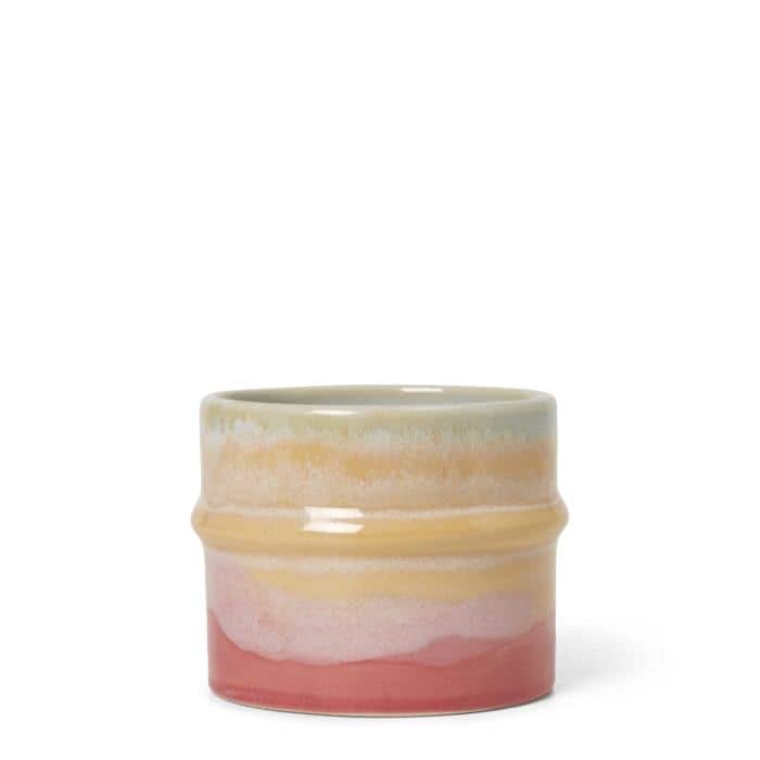 Kähler Poppery Mug, Pink/Mint/Yellow - V: 9.1 oz