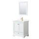 Option White / Giotto Quartz Top / Brushed Gold Hardware