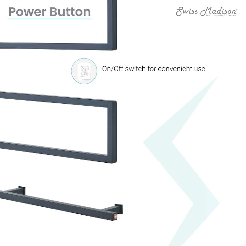 Voltaire 5-Bar Electric Towel Warmer in Matte Black - 8'3" x 11'