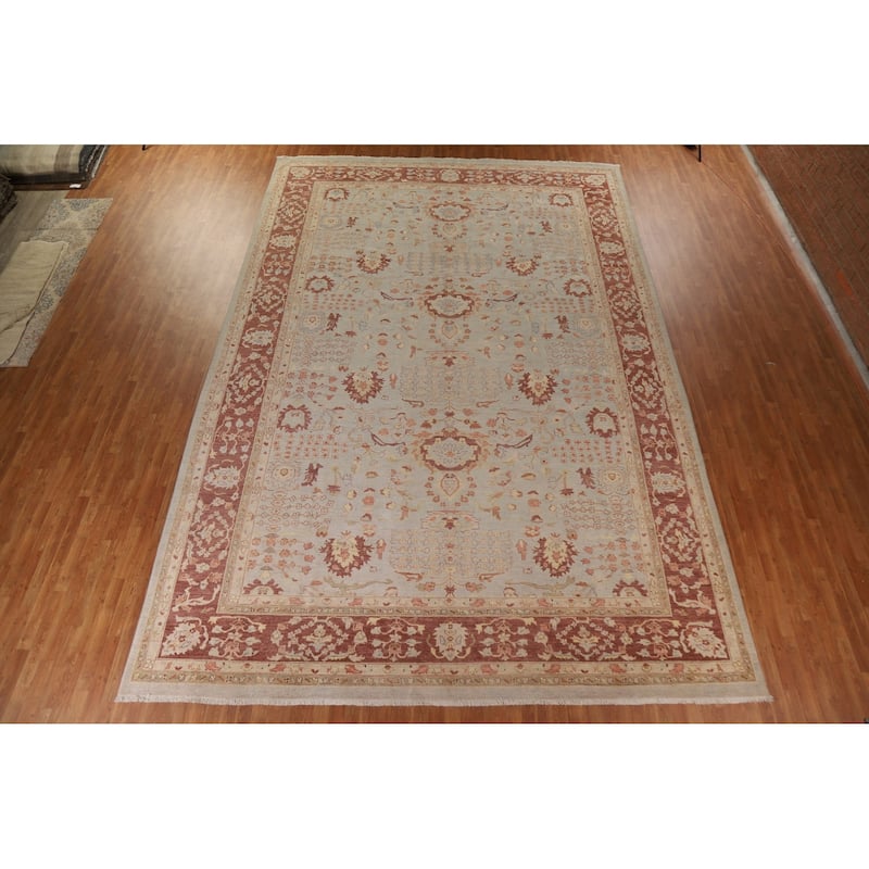 Vegetable Dye Heriz Serapi Oriental Large Rug Hand-knotted Wool Carpet - 12'0"x 17'6"