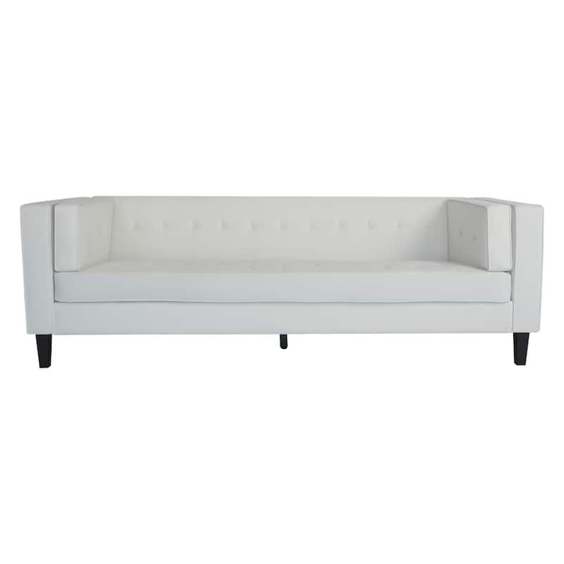 3-Seater Velvet Sofa, Ivory White
