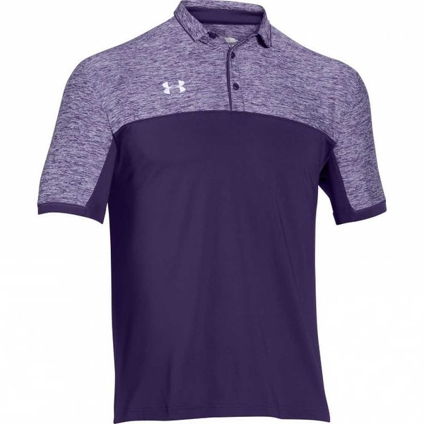 purple under armour golf shirt