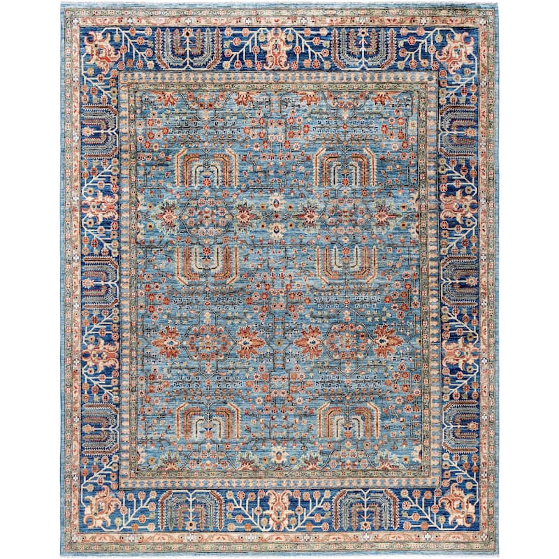 Serapi One-of-a-Kind Hand-Knotted Area Rug - Blue - 8' 0" x 9' 10"