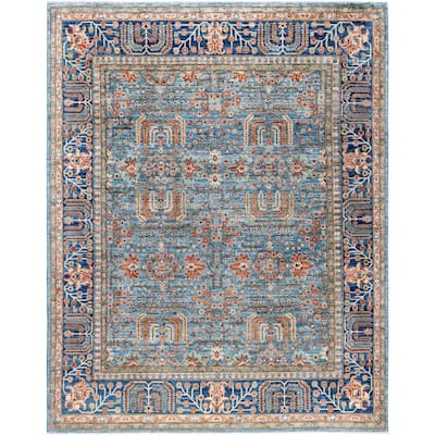 Serapi One-of-a-Kind Hand-Knotted Area Rug - Blue - 8' 0" x 9' 10"