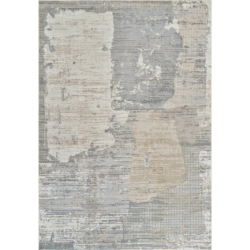 Betab Distressed Abstract Modern Stain Resistant Durable Area Rug By HomeRoots - 8' X 11'
