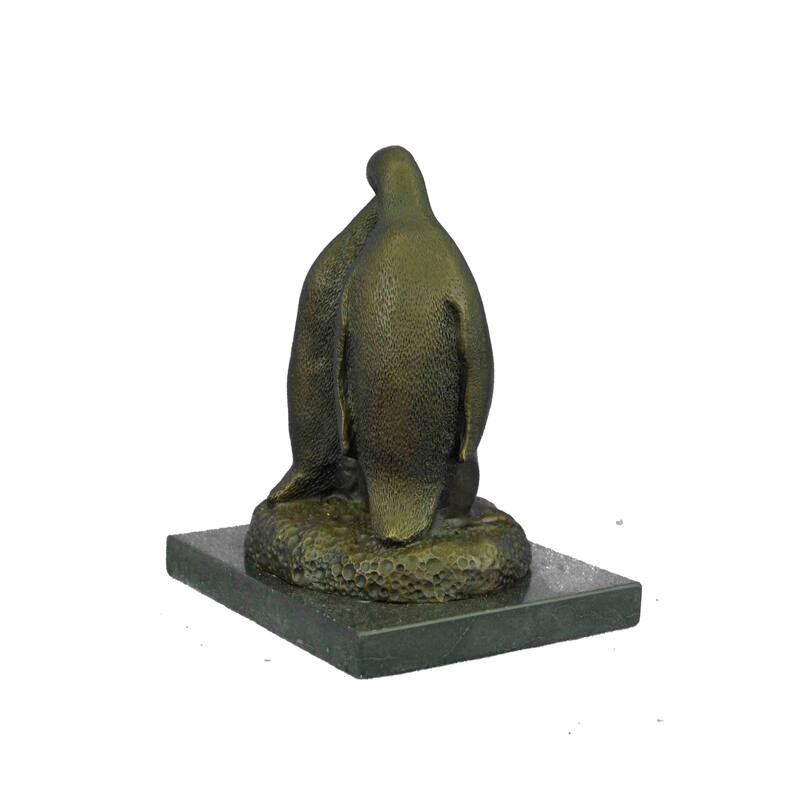 Antarctic Spring Penguins Bronze Sculpture Art Deco Figurine Art Statue Figure