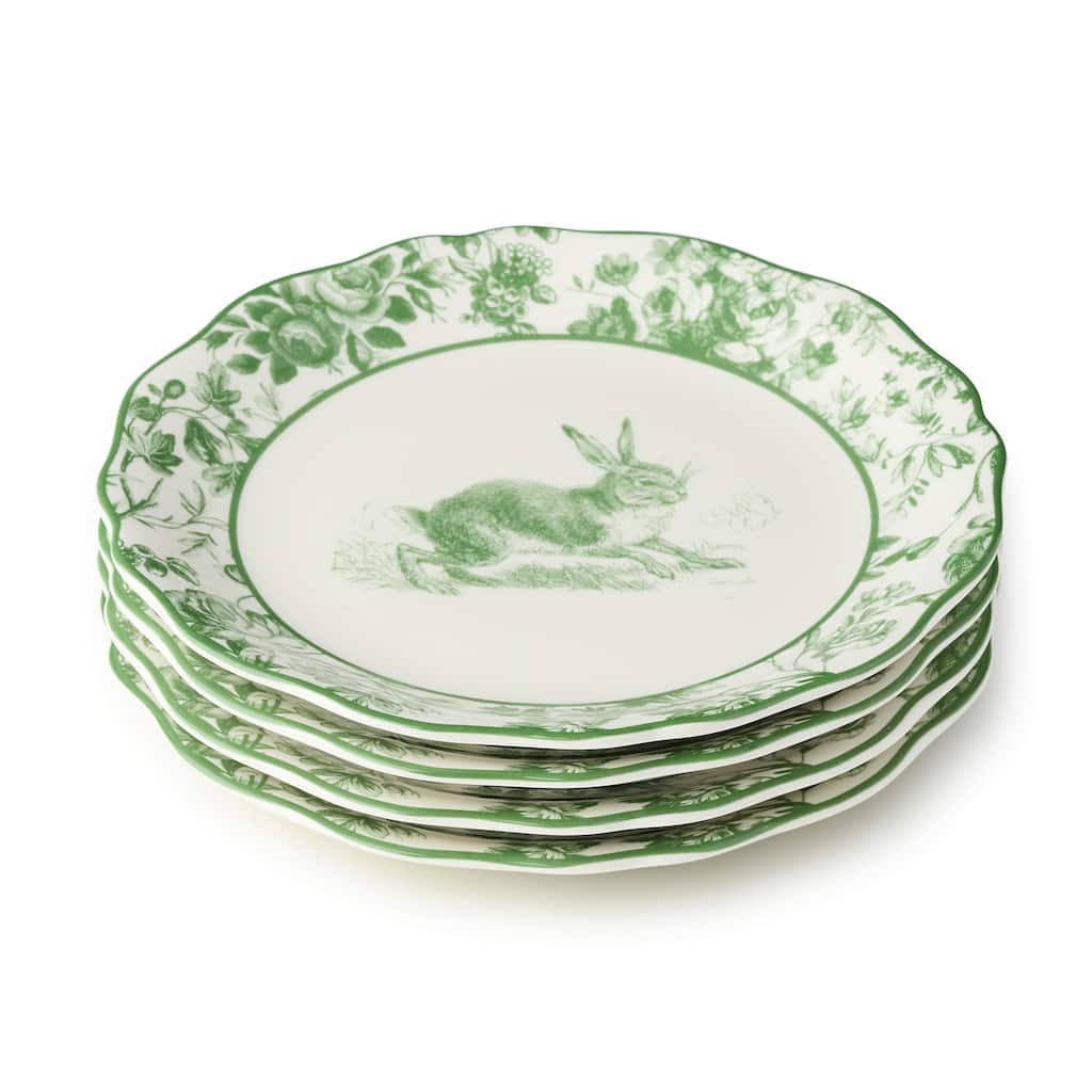 Certified International Le Jardin Set of 4 Salad Plate 8.5" 4 asst - 8.5"W x 8.5"D x 1"H
