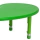 preview thumbnail 18 of 41, 35"Wx65"L Half-Moon Plastic Adjustable Activity Table for 8 - 65"D x 35"W x 14.5" - 23.75"H