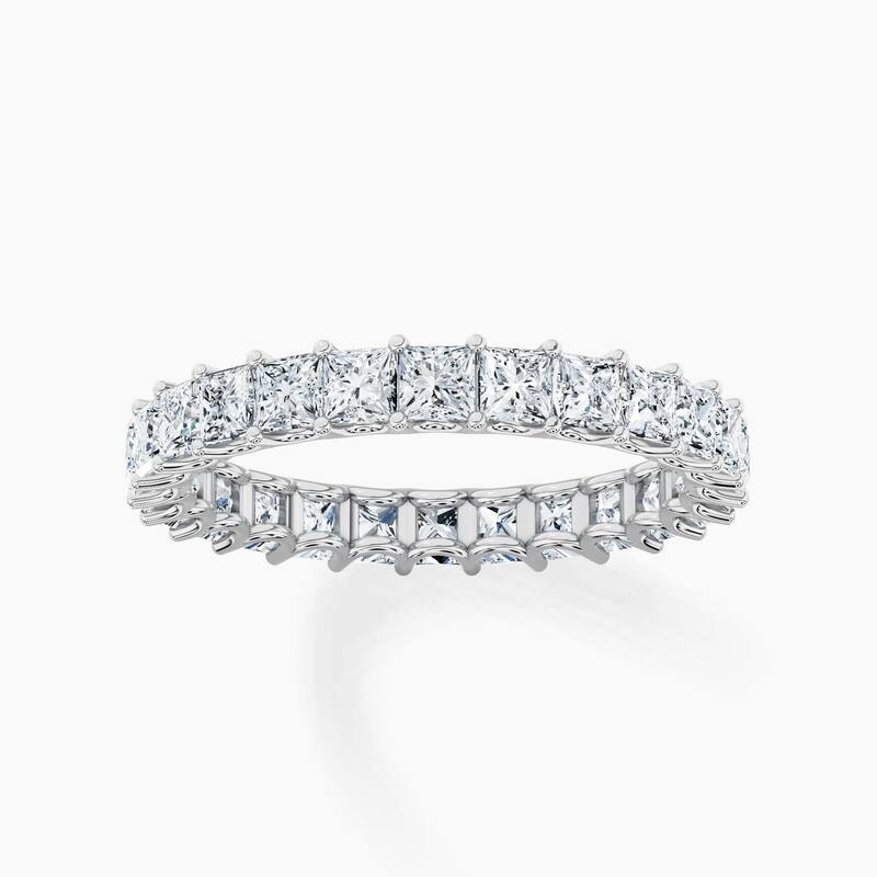 Auriya 14k Gold Princess Lab Grown Diamond Eternity Band 2.60 - 11.25 ct. tw. (F-G, VS)