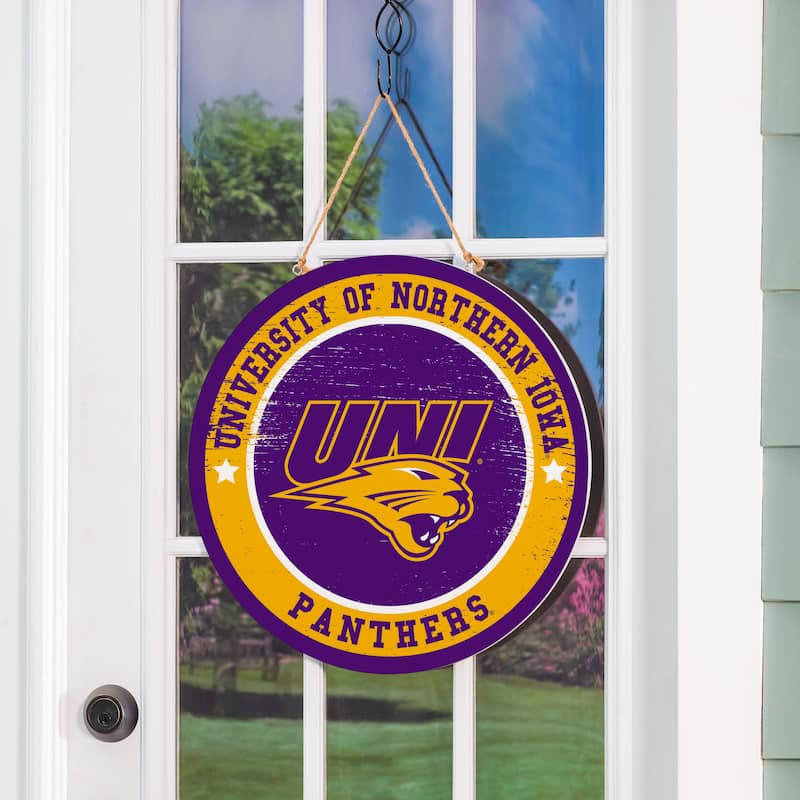 University of Northern Iowa Wooden Door Decor Wall Sign - Multi-Color