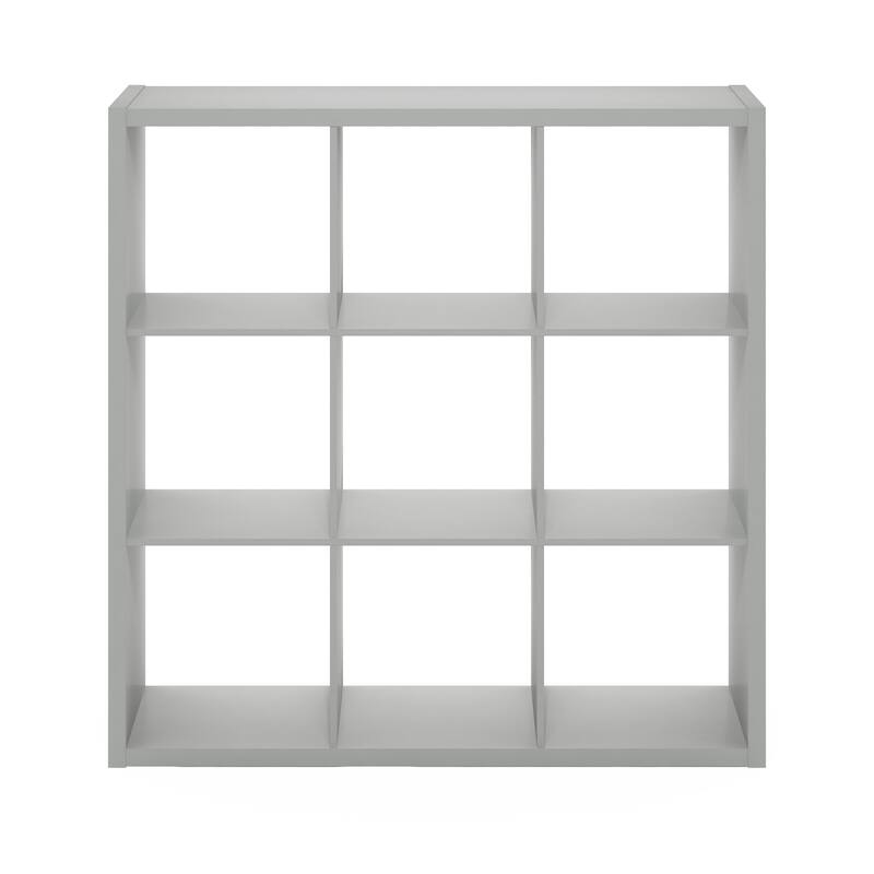 Furinno Cubicle Open Back Decorative Cube Storage Organizer, 9-Cube