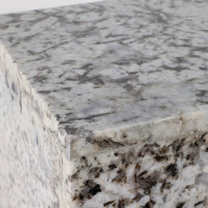 Marble Accent Table Sleek Geometric Lines and Minimalist Aesthetic - 12" x 12" x 20"