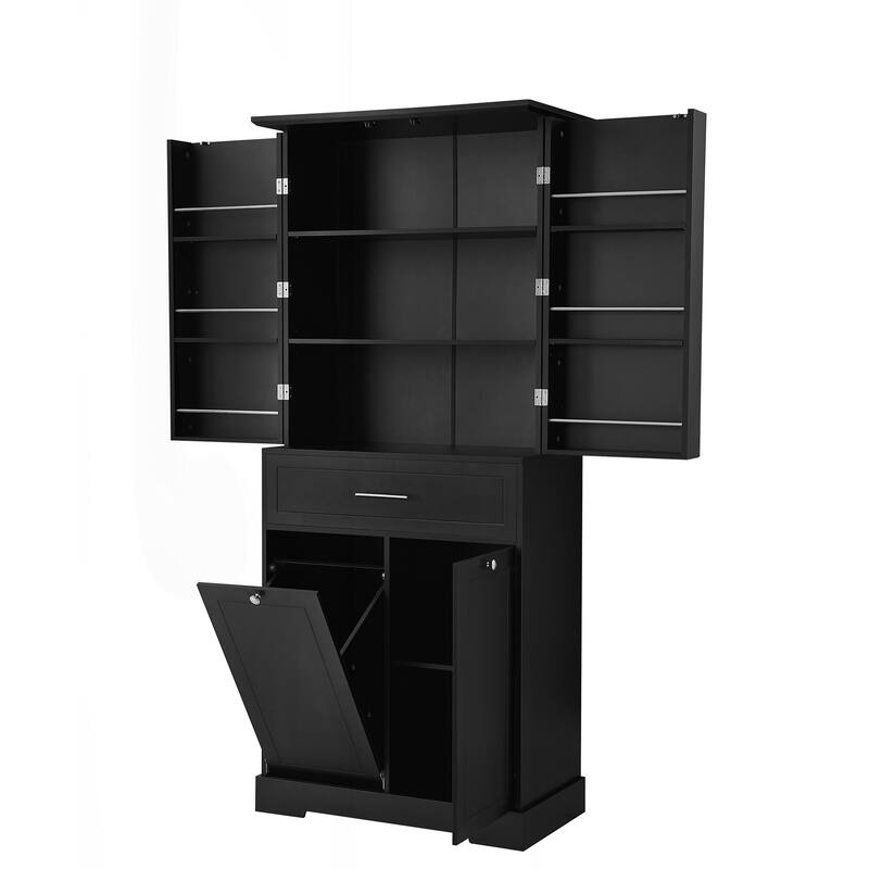 Versatile Freestanding Bathroom Cabinet with Multiple Compartments and Stylish Design