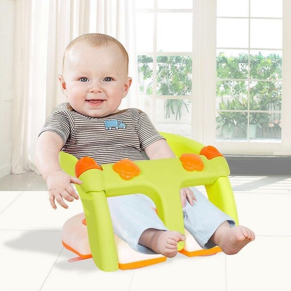 2 in 1 Baby Bath Tub Chair Toddler Training Dinning Chair Green