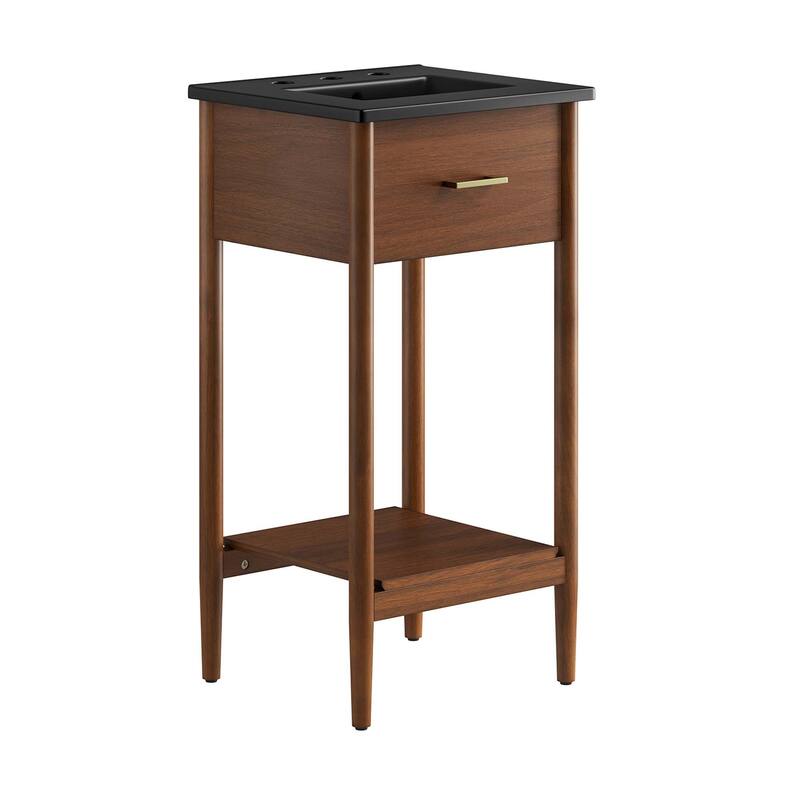 Zaire 18"/24"/30"/36"/48" Bathroom Vanity with Black Sink Top