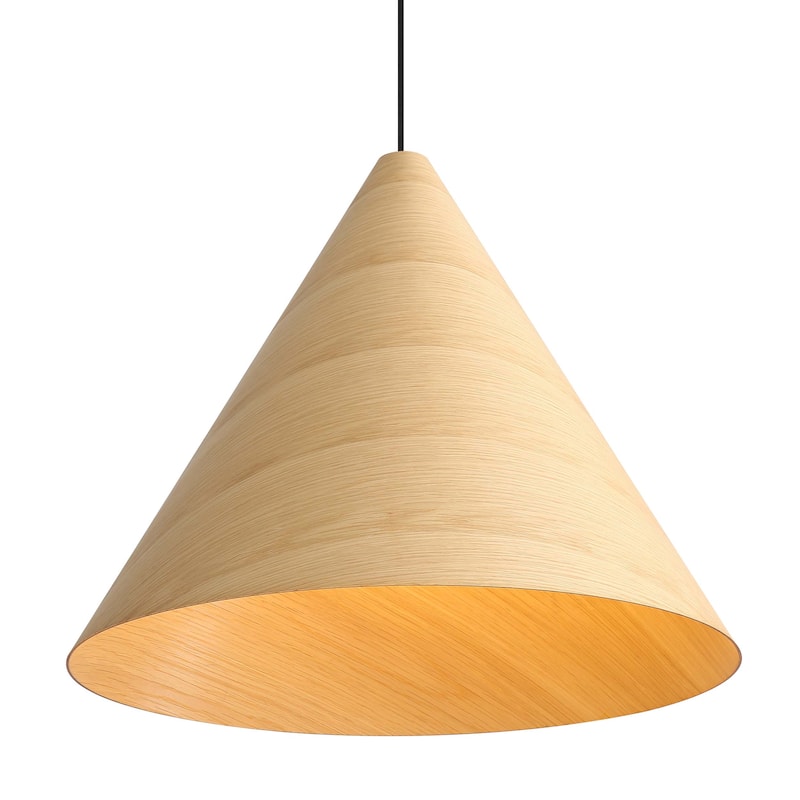 Golden Lighting Conique 3-light Pendant in Light Walnut - Silver