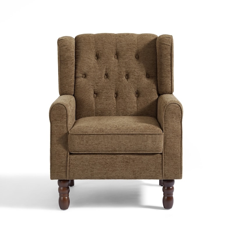Button-Tufted Accent Club Chair Wingback Armchair Set of 2