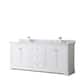 Option White, Gold Trim, White Carrara Marble Top