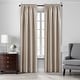preview thumbnail 1 of 16, Colette Faux Silk Blackout Window Curtain 52"x108" - Taupe