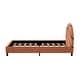 preview thumbnail 8 of 6, Orange Upholstered Bed for Toddler Kids Twin Size Low Profile Platform Bed with Basketball Headboard for Boys and Girls, Teens