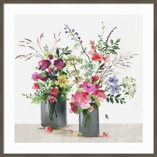 Glass Florals by Asia Jensen Wood Framed Wall Art Print - Svelte Clay ...