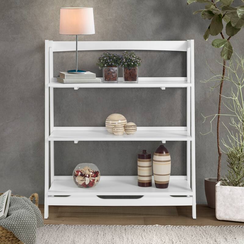 Mid Century Solid Wood Open Shelving Unit