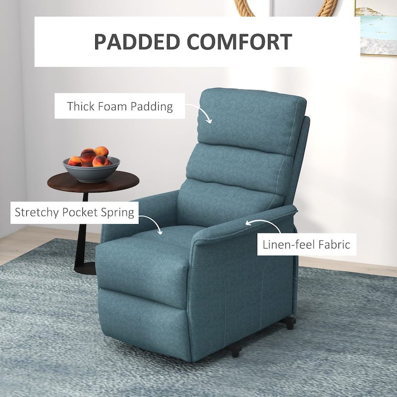 HOMCOM Power Lift Recliner Chair for Elderly, Easy Assembly, Fabric Lift Chair with Remote Control