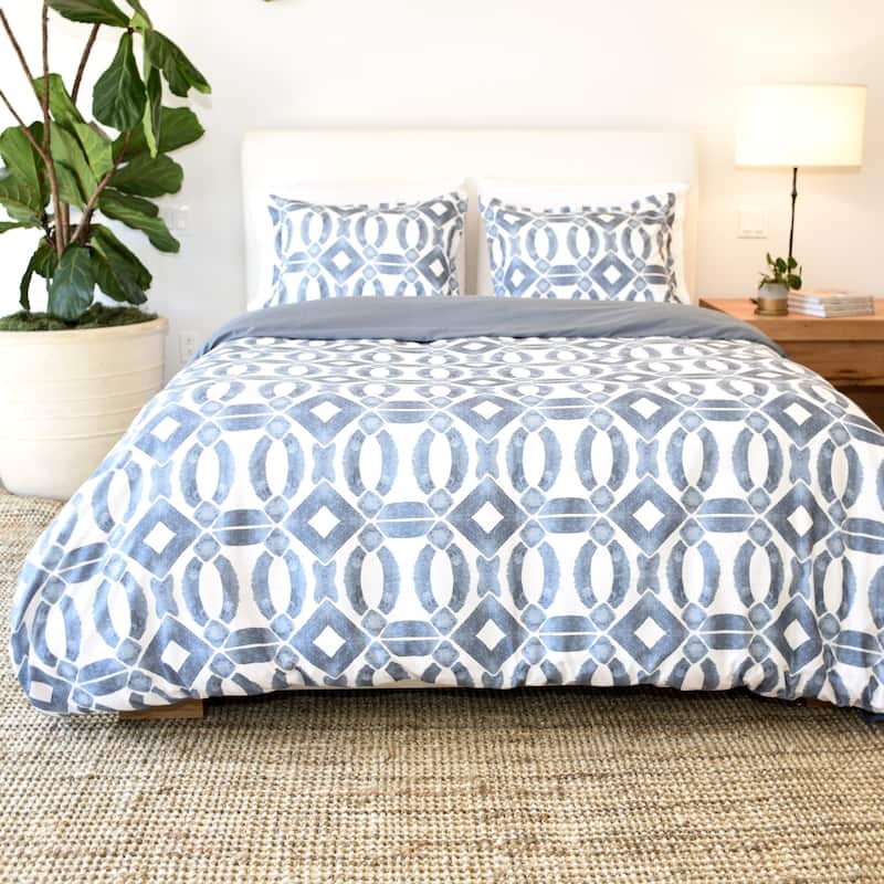 Jennifer Adams 3 Piece Printed Duvet Cover and Sham Set