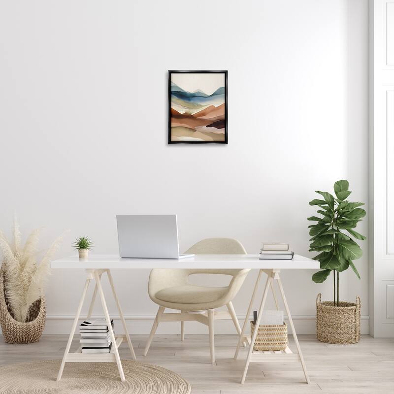 Stupell Abstract Desert Landscape Framed Floater Canvas Wall Art Design by Andrea Haase