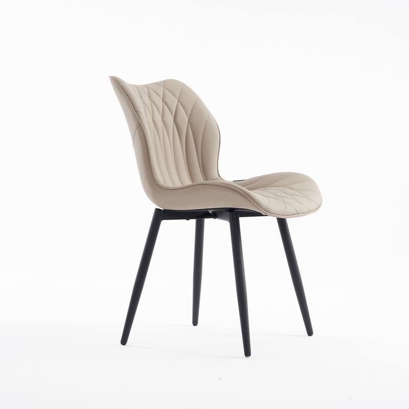 Upholstered Dining Chairs Set of 2, Faux Leather Kitchen Chairs