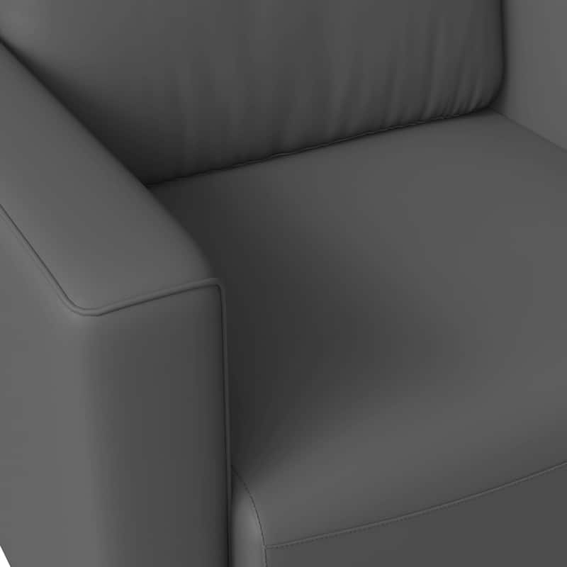 Single-Seater Sofa Modern Armchair Upholstered Vegan Leather with Metal Legs Removable Cushions Inno Series by LeisureMod