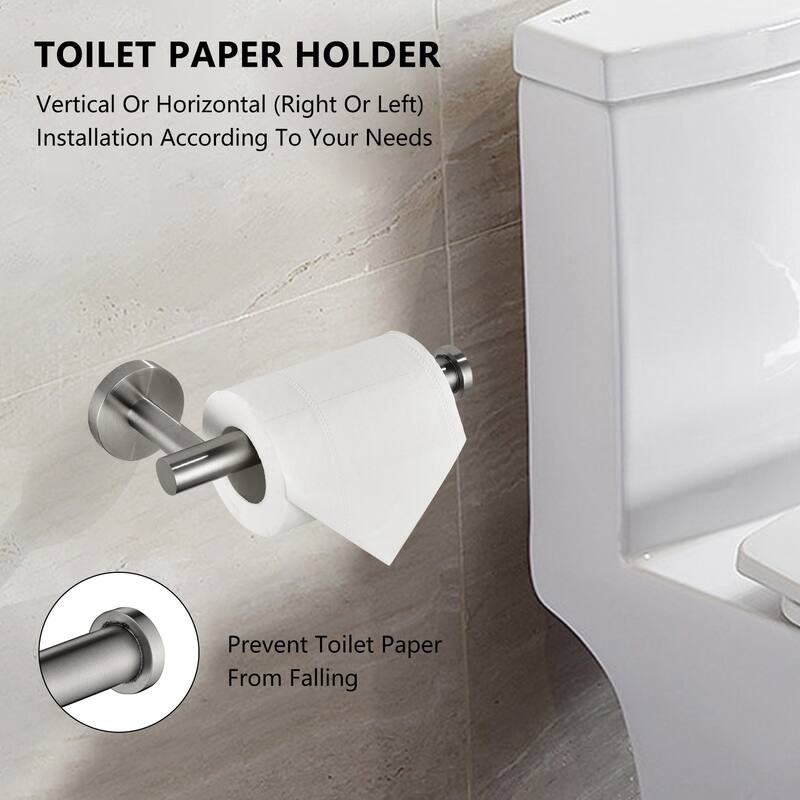 3-Piece Bathroom Hardware Set Bathroom Hardware Accessories Sets SUS304 Stainless Steel Bath Shower Set - N/A