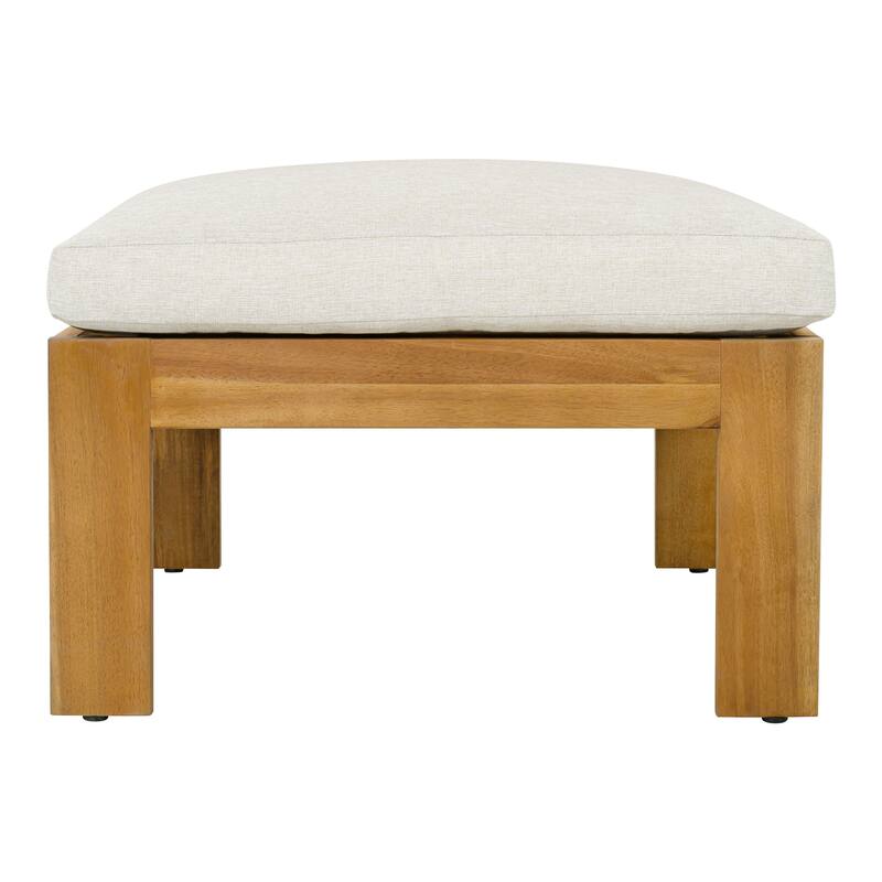 Christopher Knight Home - Lucas Outdoor 5-Piece Acacia Wood Sectional Sofa Set with Cushions