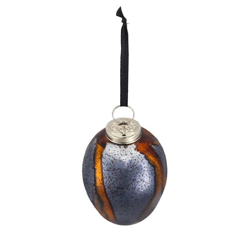 3"x 3 x 4.3" Egg Christmas Ball Ornament, Glass Decorative Hanging Ball Christmas Tree Ornaments for Holiday, Set of 6