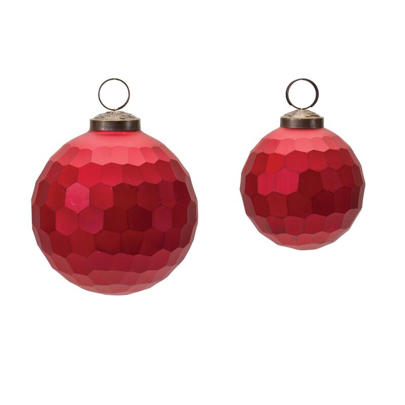 Hammered Glass Ball Ornament (Set of 4) Bed Bath & Beyond 37972518