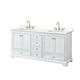 Option White / White Quartz Top / Brushed Gold Hardware
