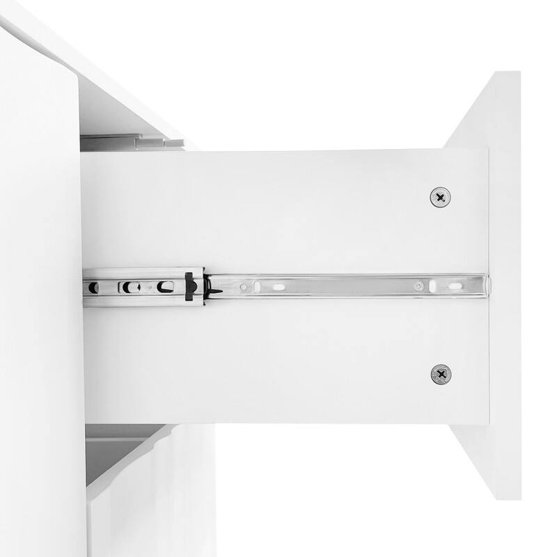 Wave Pattern Buffet Storage Cabinet with 2 Doors and 2 Drawers, Sideboard Cabinet Table with Adjustable Shelf