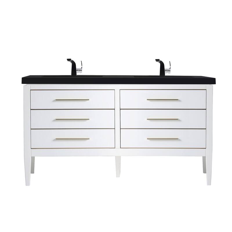 Ayer 60" Double Bathroom Vanity Set