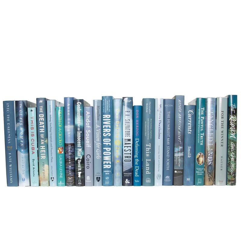 Books Blue Decorative Accessories: Storm Dust Jacket Color By The Foot